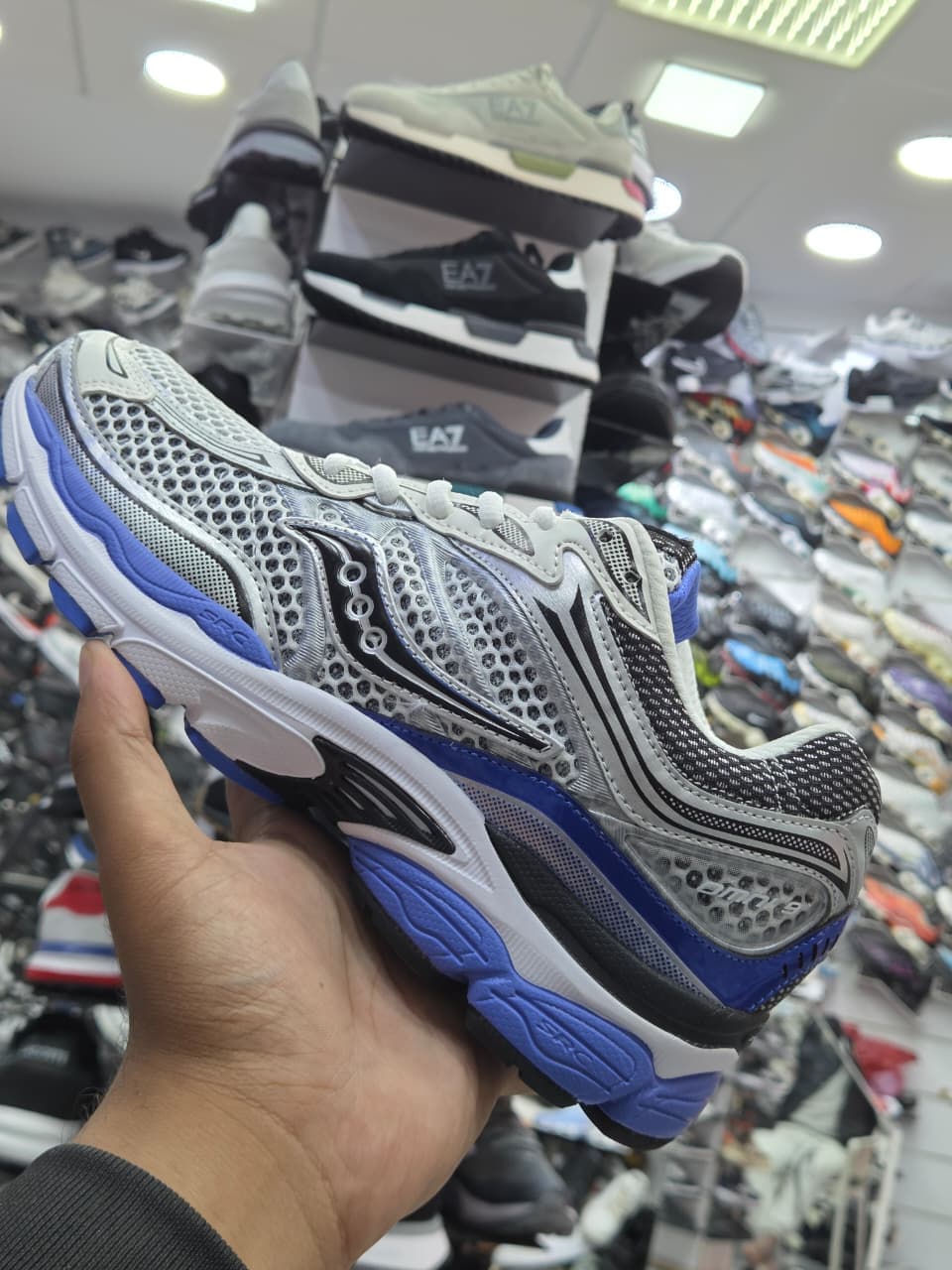 Saucony Omni 9 Blanc/Bleu
